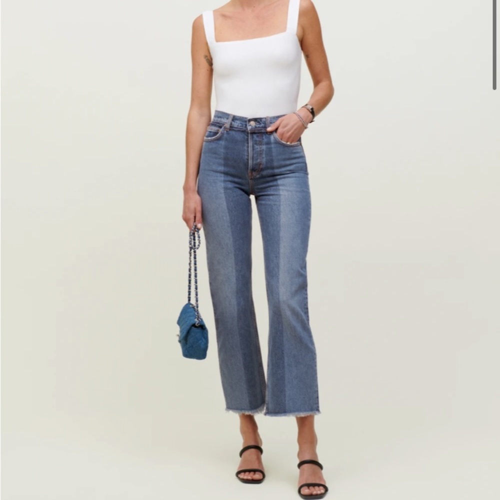 Reformation jeans. High rise straight leg